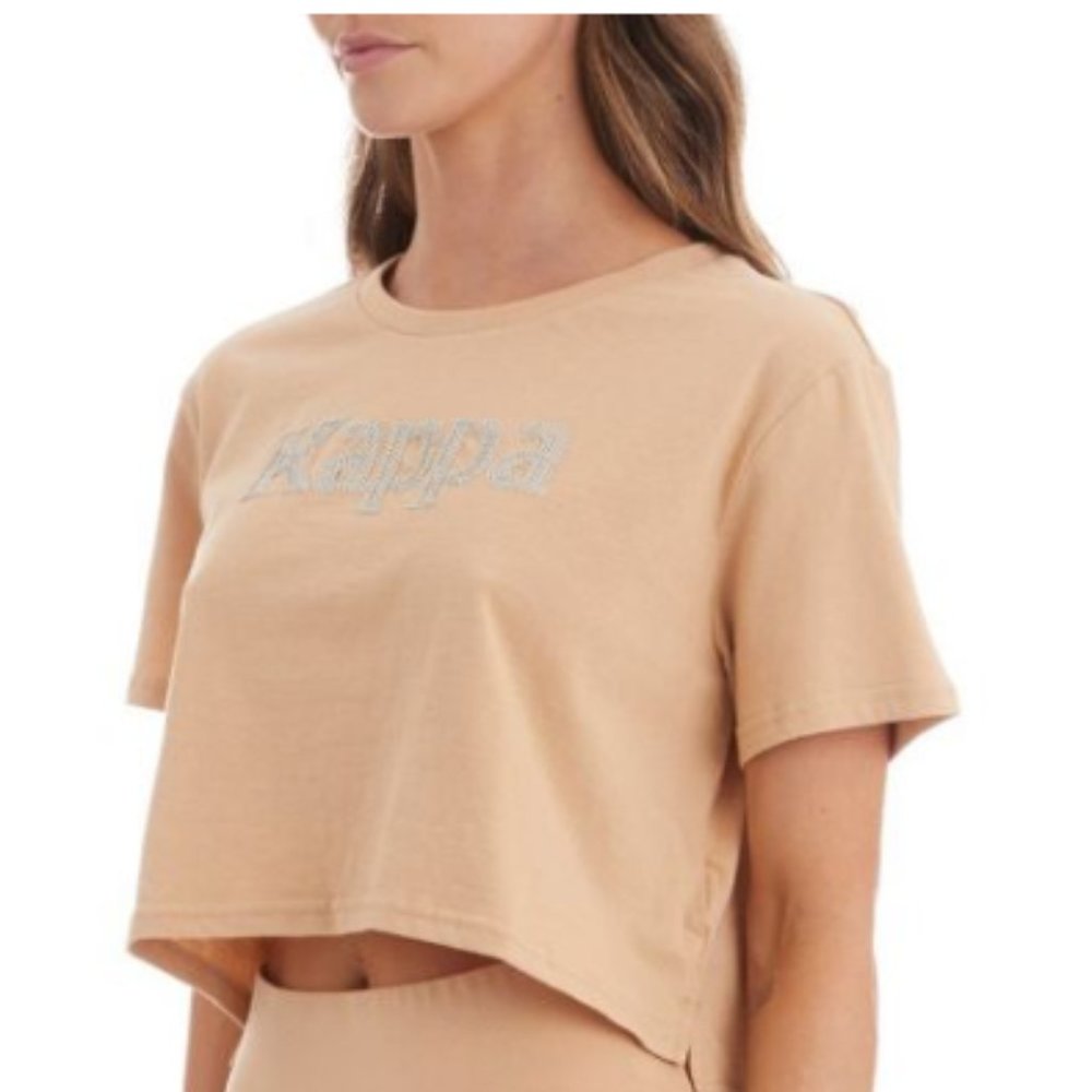 KAPPA AUTHENTIC GREATVIC TEE Women – Beige Lt-pink Lt-red Cherry